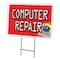 Signmission Computer Repair Yard Sign & Stake outdoor plastic coroplast window, C-2436 Computer Repair C-2436 Computer Repair - alternate 1